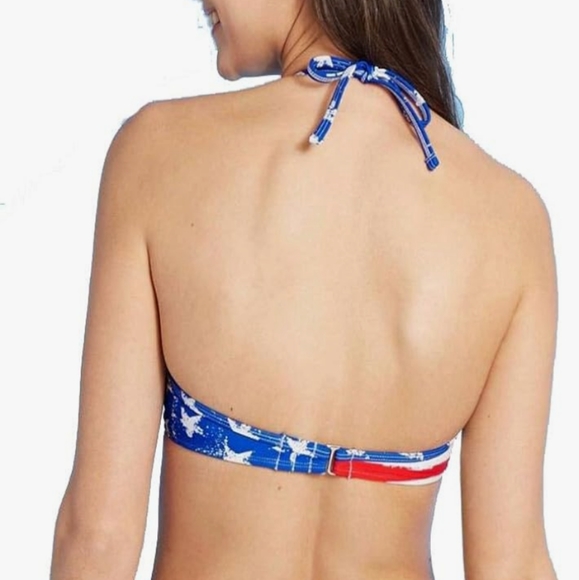 Stars Push-Up Halter Bikini Top Patriotic July 4th Swim Xhilaration SMALL - Picture 2 of 12